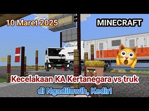 Kertanegara train vs. truck accident | Minecraft illustration