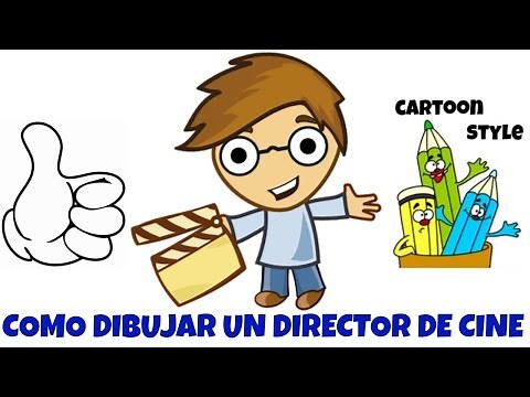 Como Dibujar un Director de Cine - How to Draw a Film Director - Cartoon Style