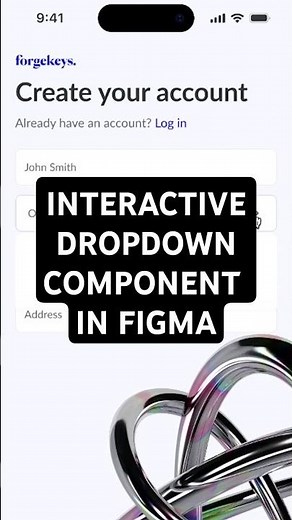 How to create an interactive dropdown component in Figma #figma #figmatutorial #figmatips #ui