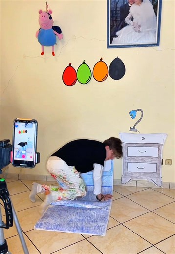 TUTORIAL Colors explosion in the bedroom😳🎨🔥#tutorial Crazy #trend 😱With Right effect✅😂Want to see the Result?😍#perte #foryou #4u