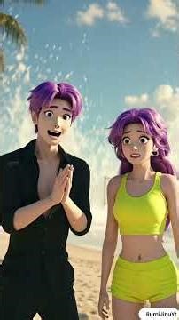 “Beach Chaos with Rumi & Jinu – Hilarious Demon Powers Gone Wrong! 😂