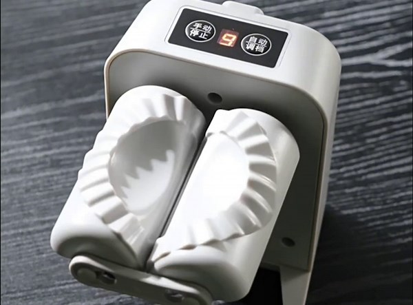 2023 New Electric Automatic Dumpling Maker Machine Household Automatic Rapid Forming Dumpling Machine with Spoon and Brush Forming In One Second Machine Dumpling Mould for Kitchen