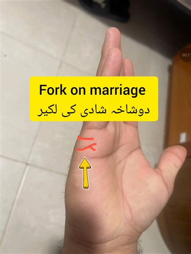 fork on marriage line #divorce #fyp #palmistry #sepration #talaq | palmistry