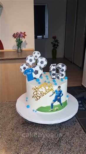 Football Themed Cake ⚽🎂 #football #cake #cakebyoana #cakeidea