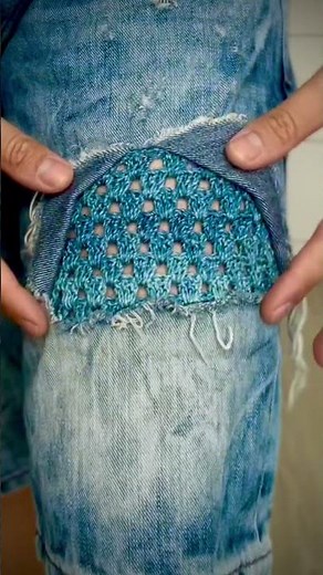 Häkelpatches selbstgemacht 👖#häkeln #crochet #häkelpatches