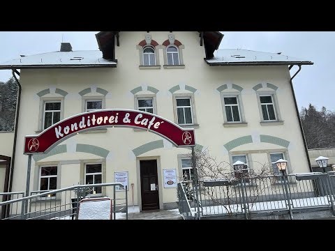 Konditorei + Cafe' Stanzel in the spa town of Kipsdorf, which has catered for Putin and other hea...