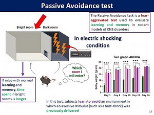 How to select test, analyze, explain data on weight, passive avoidance test using one/two-way ANOVA