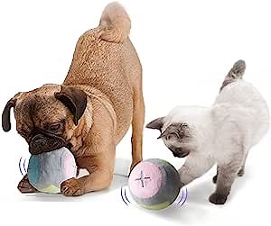 Smart JumpingBall, Dog Toys, Bouncer Toys, Moving Dog Toy, Interactive Dog Toys, Puzzle Toys Squeaky Dog Toys Balls, Pet Toys, Plush Toys for Indoor Cats Dogs