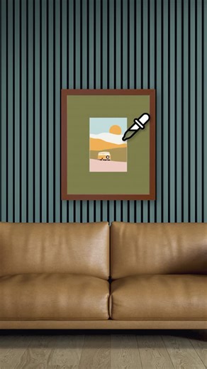 Meet your perfect match! 🎨 Find the perfect mat color for your photo or art in seconds. Upload your image to get smart color suggestions, explore the color wheel, or use the color dropper to pick your shade directly from your artwork. It’s framing made fun, personal, and totally foolproof! Start your next custom project using the link in our bio! | Frame It Easy