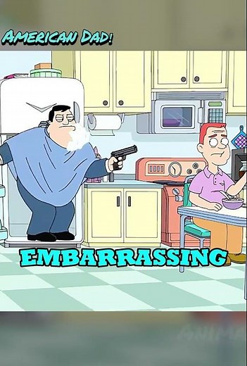 Stan dives off the diving board into the pool. #cartoon #animation #americandad