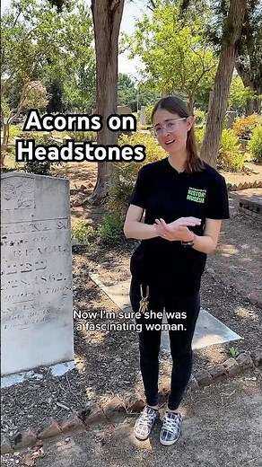Acorns on headstones at the Sacramento Historic City Cemetery