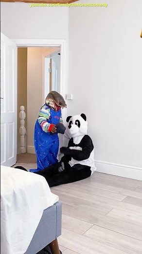 Funny prank try not to laugh Panda Scary anaconda snake ghost prank comedy #funny #shorts