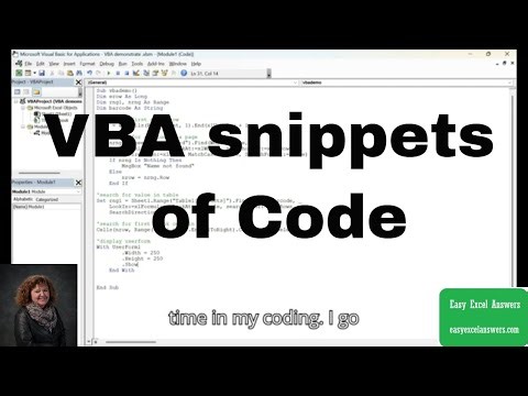 Five snippets of VBA code that I use all the time