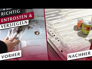 Removing rust during camper conversion, rust converter, and primer. DIY help 💪🏻 [Camper Conversio...