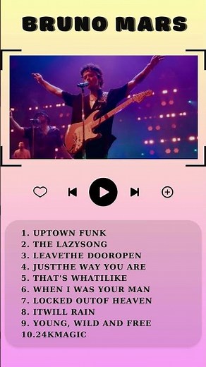Bruno Mars Songs Playlist 2024 - The Best Of Bruno Mars 🎶🎶