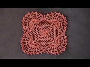 How to Crochet Square Doily with Lace Diamonds Pattern #733│by ThePatternFamily