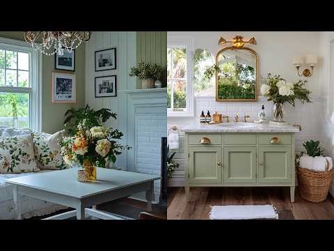 🏡 Dreamy English Country Cottage Tour – Sage Green & Cream Interior Design Ideas