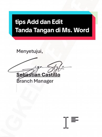 Tips Menambah dan Edit Tanda Tangan di Ms. Word