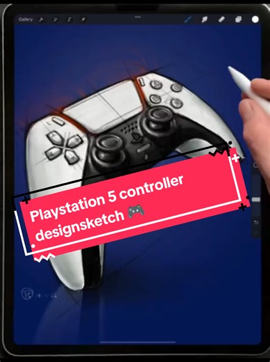 Playstation 5 controller designsketch 🎮 *designsketcher* #illustration #painting #drawing #digitalart #procreate