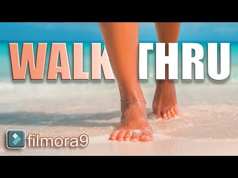 Walk Through Text Effect | Filmora Tutorial