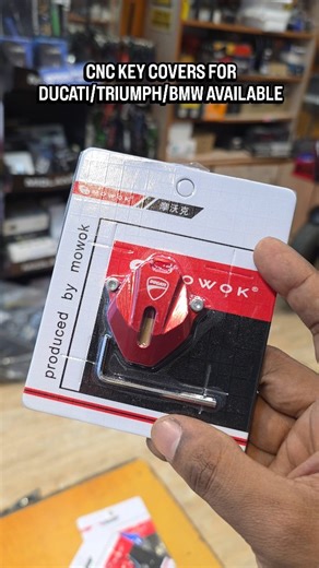 Bikers Cafe Salem on Instagram: "◾️ CNC KEY COVERS FOR DUCATI/BMW/TRIUMPH Available @bikerscafe_salem Price - 1500/- Each Shipping done throughout india Do inbox 📥 or Whatsapp us for orders and enquiries @bikerscafe_salem - 9677711992 #bikerscafesalem #keycover #cnc #ducati #bmw"