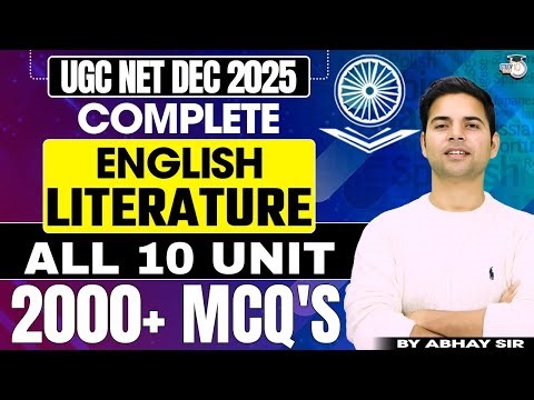 UGC NET DEC 2025 | UGC NET ENGLISH LITERATURE ALL 10 UNITS REVISION