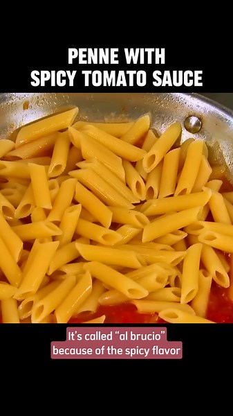 Penne with Spicy Tomato Sauce, Rosemary, and Ricotta #LidiaBastianich #recipe #cookingshows #PBS #LidiasKitchen #food #lidiasitaly