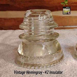 Hemingray - 42 Antique Glass Insulator — 1922, Rare 22A, Clear Glass - Small Chips on Inner Petticoat, No Other Cracks or Blemishes - Etsy