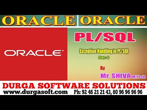Oracle || Exception Handling in PL/SQL Part-1 by Siva