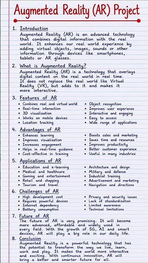 Augmented Reality (AR) Project | Easy School Project
