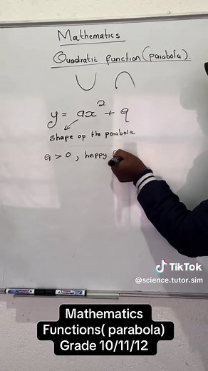 Quadratic Functions & Parabola Basics for Grade 10–12