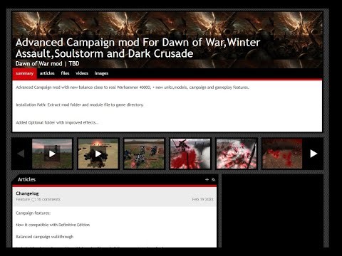 Dawn of War how to Install Mods Guide 2025 by Magicman Scott40k. This is for @jimspartan.