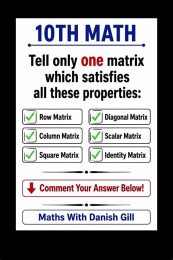 The Ultimate Matrix Challenge: Row, Column, Square, Scalar & More!