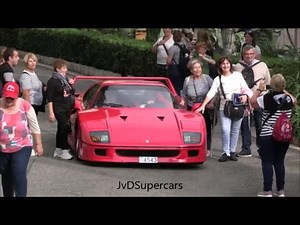 4x Ferrari F40 (Tubi Exhaust) in Monaco - Crowd Reaction, Driving & Exhaust Sounds!