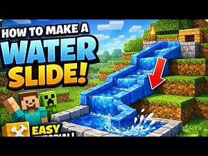 Minecraft Waterslide Tutorial – Step by Step Build (No Talking)