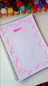 Aesthetic Notebook Cover Design 💗 | DIY Custom School Notebook #coverdesign #frontpage #viral