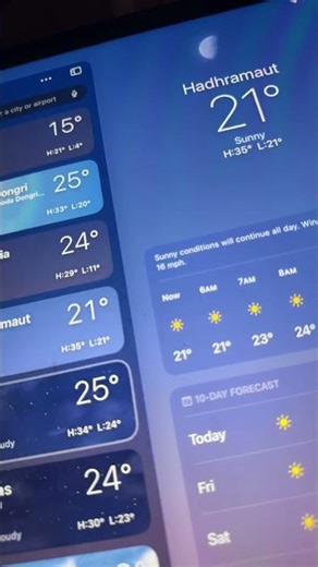 in Weather app Juba party cloudy