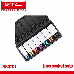 [Hot Item] 7 Pieces Set 1/2- Inch Drive Wheel Protector Impact Socket with Extra Thin Wall, Rim Protect Sleeves Metric, 17mm, 19mm, 21mm, 22mm, 23mm, 24mm, 27mm (ISS0701)