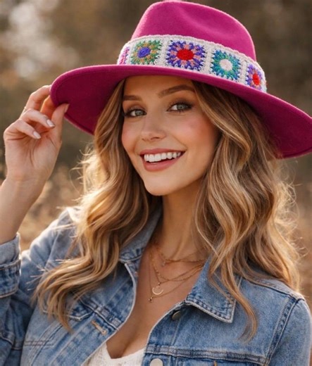 Boho Western Custom Crochet Hatband-rodeochics Exclusive - Etsy