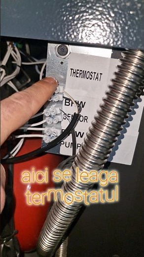 montaj termostat centrala peleti.ferolli biopellet .pellet heating system. thermostat installation