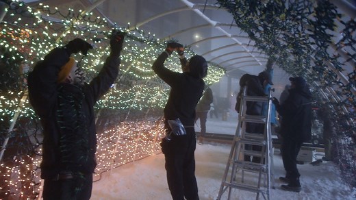 Italia Ricci and Chad Michael Murray are here to give you a tour behind the scenes of next week's Winterfest premiere, "Love in Winterland." | Hallmark Channel