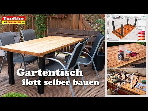Gartentisch selbst bauen (wetterfest & modern) - Tüftler DIY