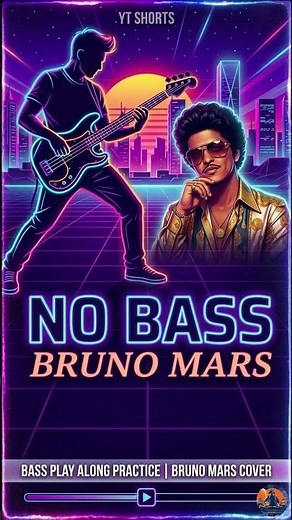 Treasure Bass Play Along 🎸 No Bass Backing Track