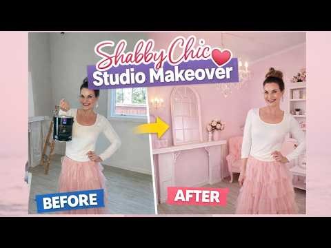 DIY SHABBY CHIC 💗✨ Studio Makeover on a Budget | From Plain to Pretty!! ✨