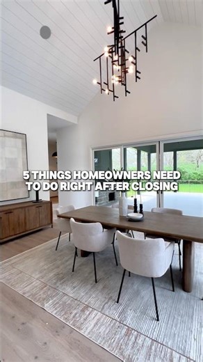 5 things homeowners need to do after closing! ✍️