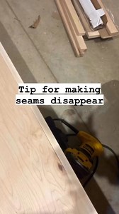 Tip for seamless joints in your woodworking projects! I can't remember where I first saw this but, by filling seams with wood glue and sanding while still wet the sawdust will mix with the wood glue and make your own wood filler.Yes it'll ruin your sandpaper but it works! #woodworkingtips #woodworking #diytips #joinery #tipsandtricks | Built by Caitlin