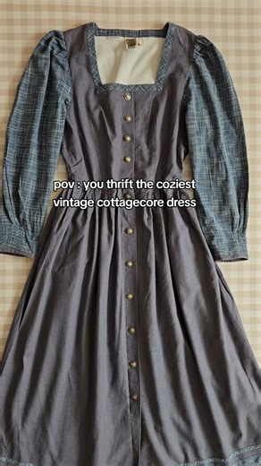 Coziest cottagecore dress 🤍 #cottagecore #cottagecoreaesthetic #cottagecorefashion #cozy #vintage