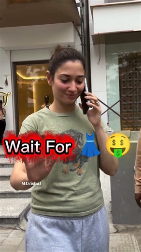 Tamanna Bhatia Casual Street Style Look 💚 | Simple T-shirt & Joggers Outfit#shorts #tamannaahbhatia