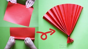 🔴 Chinese Paper Fan 🔴 Follow Us 👉 www.youtube.com/merryscrafts | Merrys Crafts