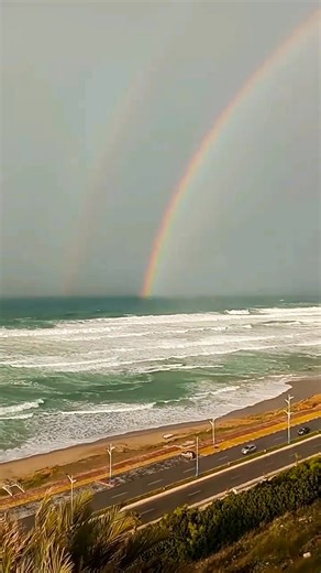 6K views · 116 reactions | #سكيكدة__من شاطئ العربي بن مهيدي إمتزاج البحر مع قوس المطر ⛈️❤️  #winter #funnyvideos #snow #rainbow Guide Touristique Skikda  | الشروق سكيكدة زووم الإخبارية Echorouk Skikda Zoom D'information | Facebook